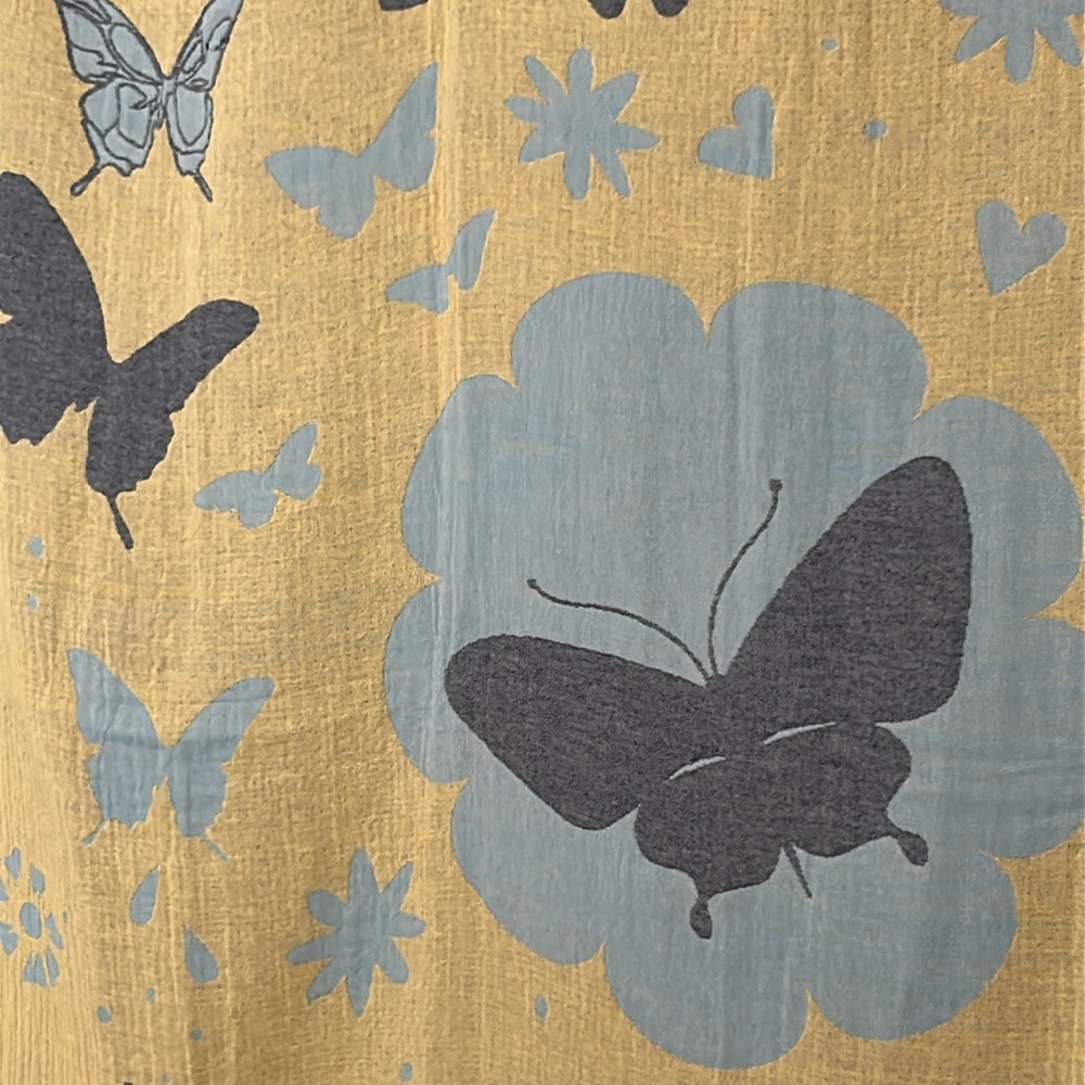 Butterflies Patterned Long Haul Travelers Blanket Towel Wrap NEW!